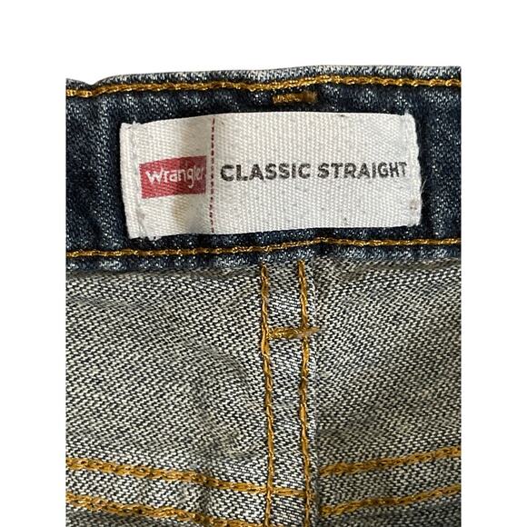Vintage Wrangler Classic Straight Dark Wash Denim Jeans Size 14 Regular - Picture 6 of 7